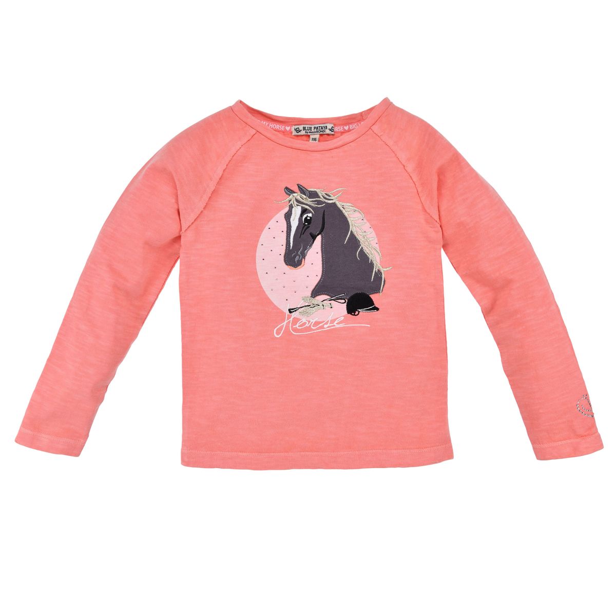 Langarmshirt Kinder Horse rose