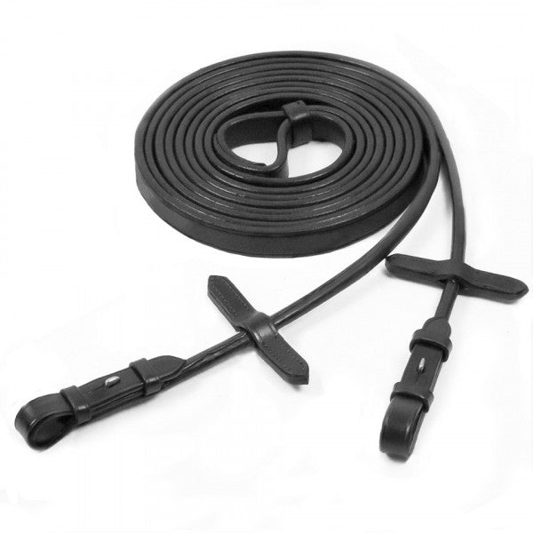 Kandarenzügel rundgenäht schwarz/silber WB