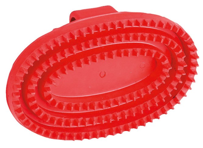 Gummistriegel oval Hartgummi