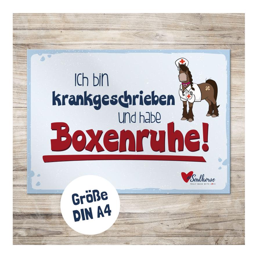 Boxenschild Boxenruhe