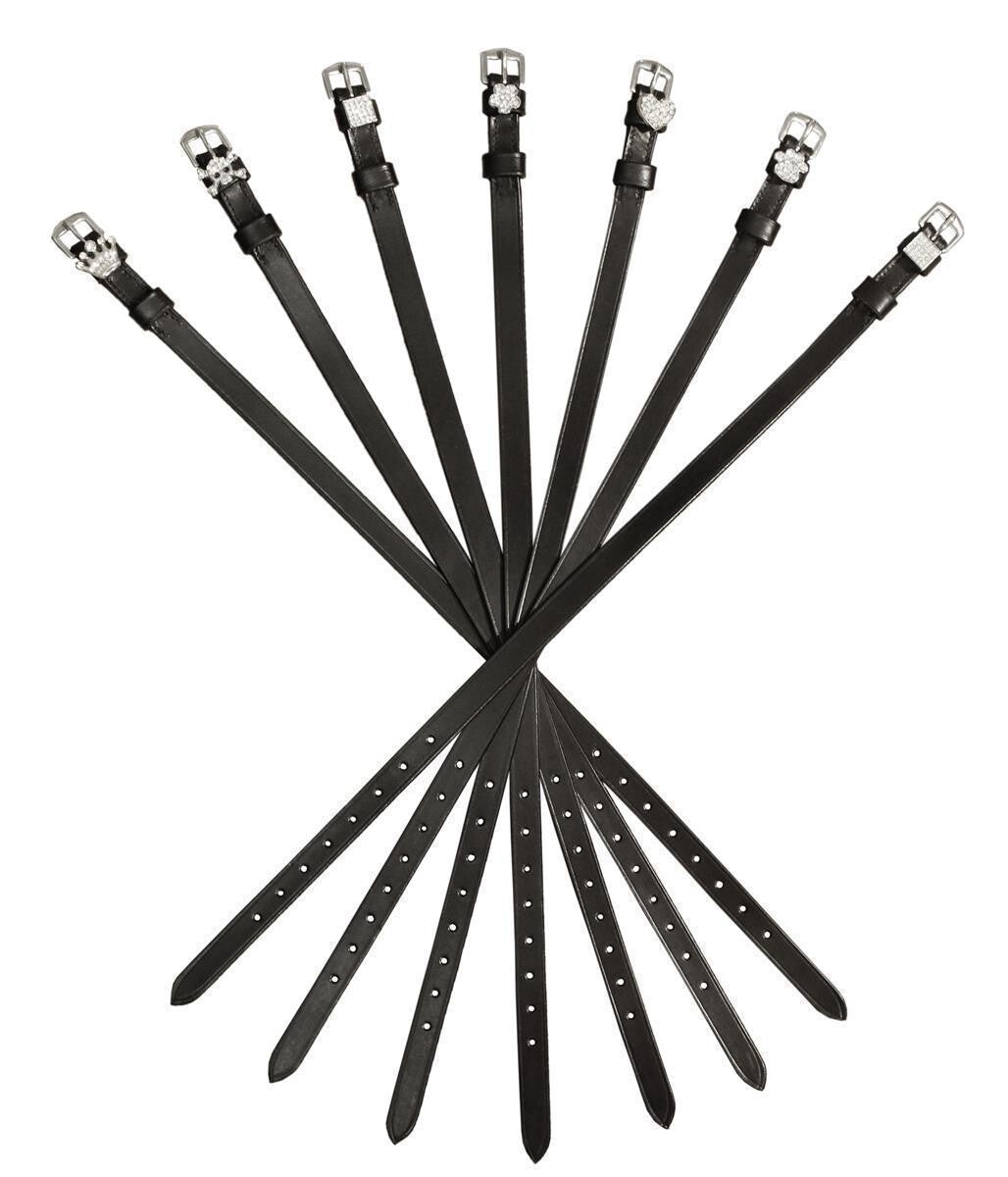 Sporenriemen Diamant Leder British Line schwarz