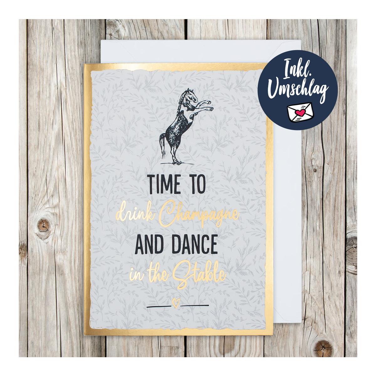 Grußkarte Champagne