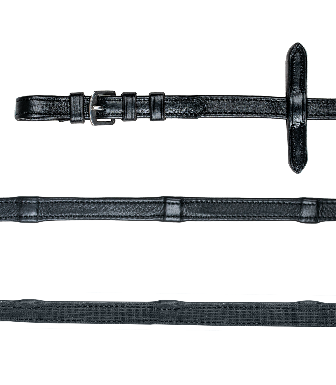 Gummi- und Lederzügel