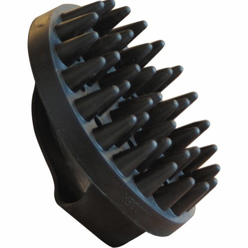 Gummistriegel mit langen Noppen schwarz