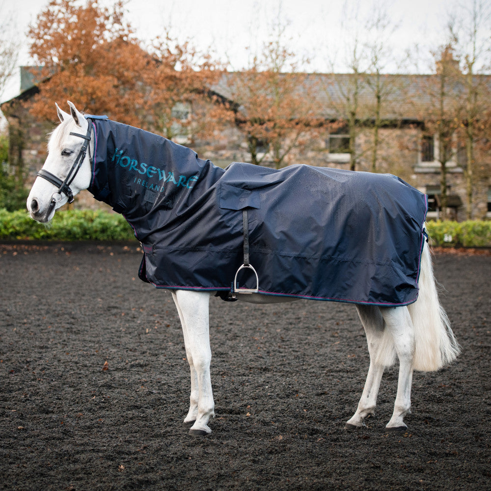 Regenausreitdecke Rambo Mack in a Sack Navy/Burgund