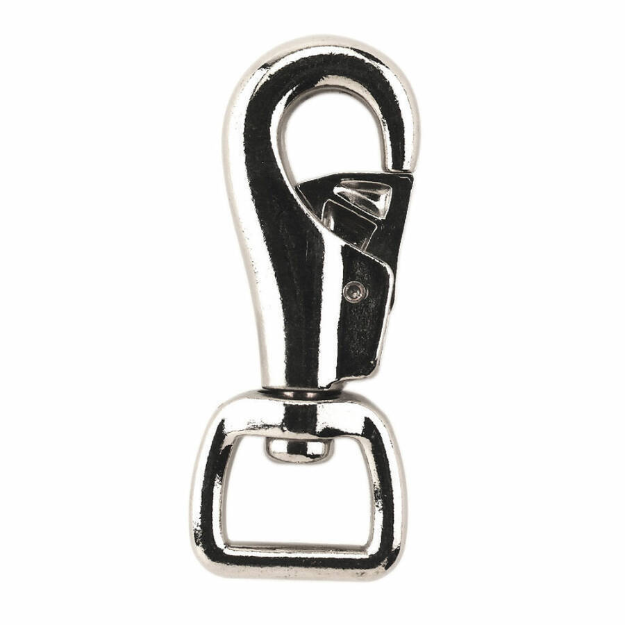 Karabinerhaken mit Wirbel eckig