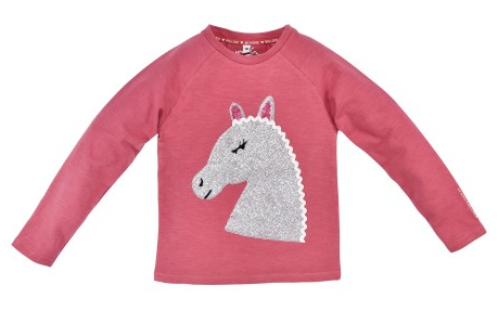 Sweatshirt Kinder Pferd beere