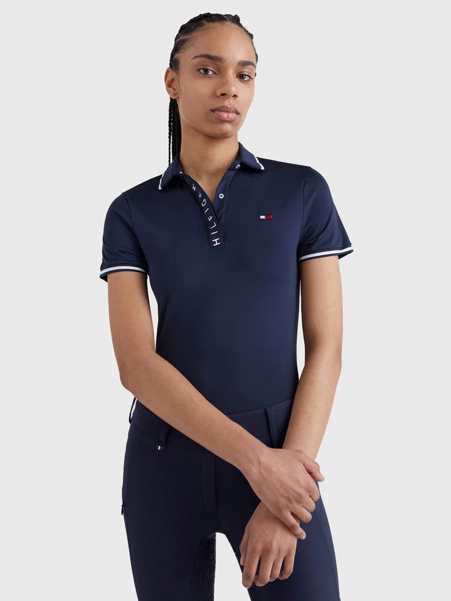 Poloshirt Damen Performance dunkelblau