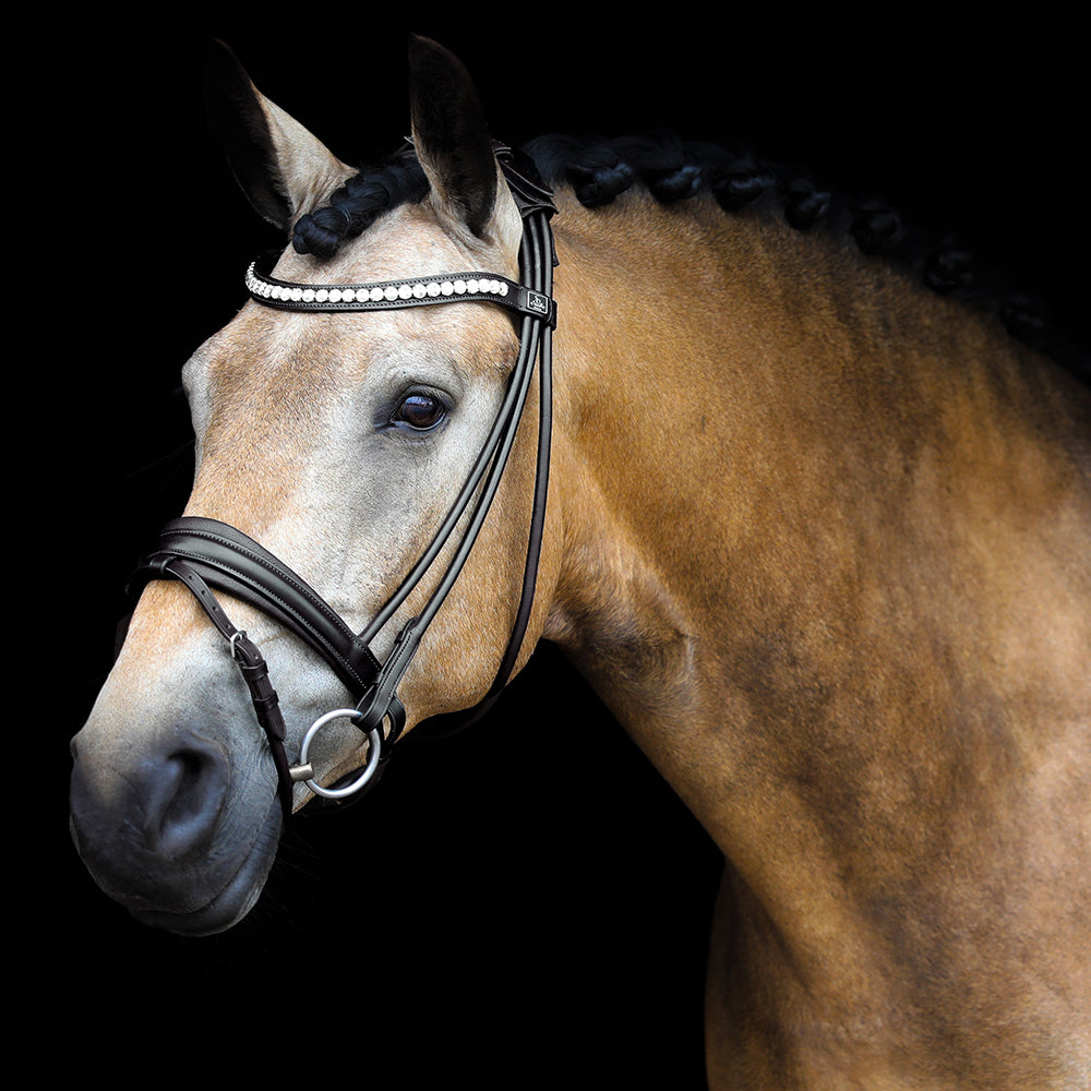 Trense Duke de Niro rundgenäht schwarz