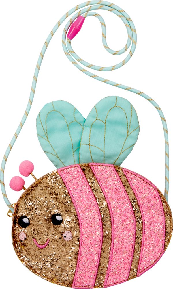 Umhängetasche Biene mit Glitzer