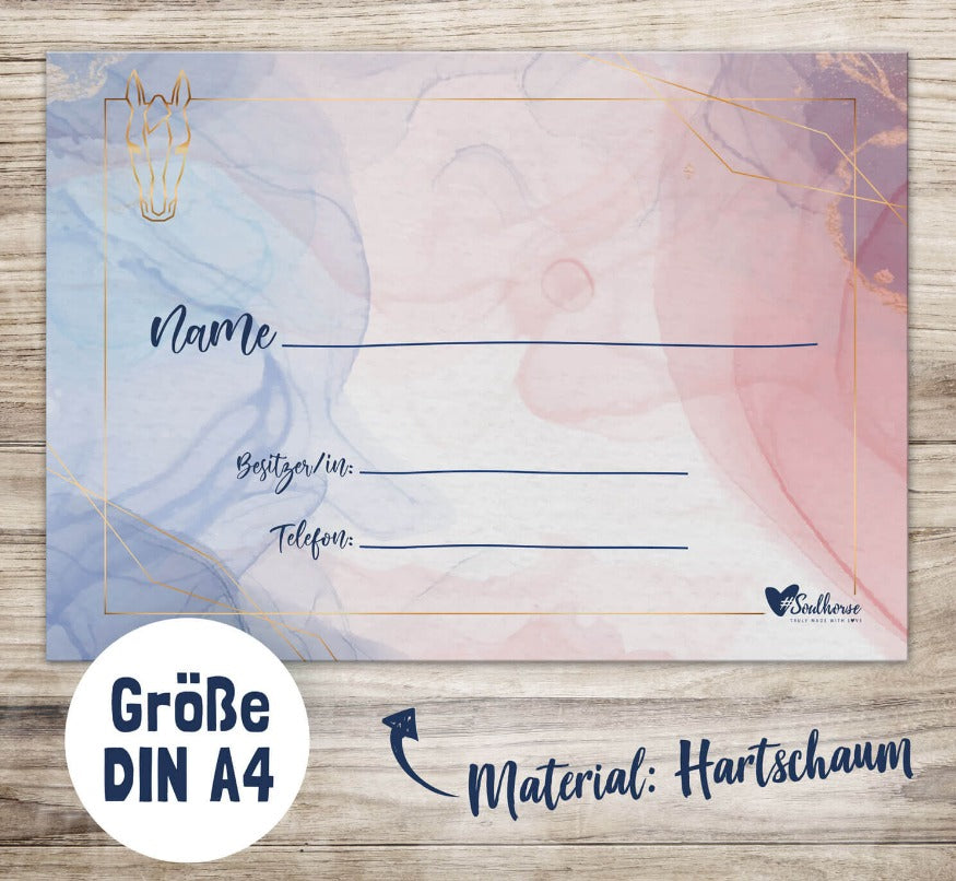 Boxenschild beschreibbar