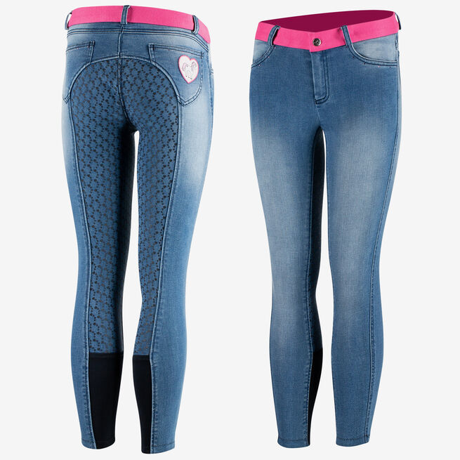 Vollbesatzreithose Kinder Poppy hellblau
