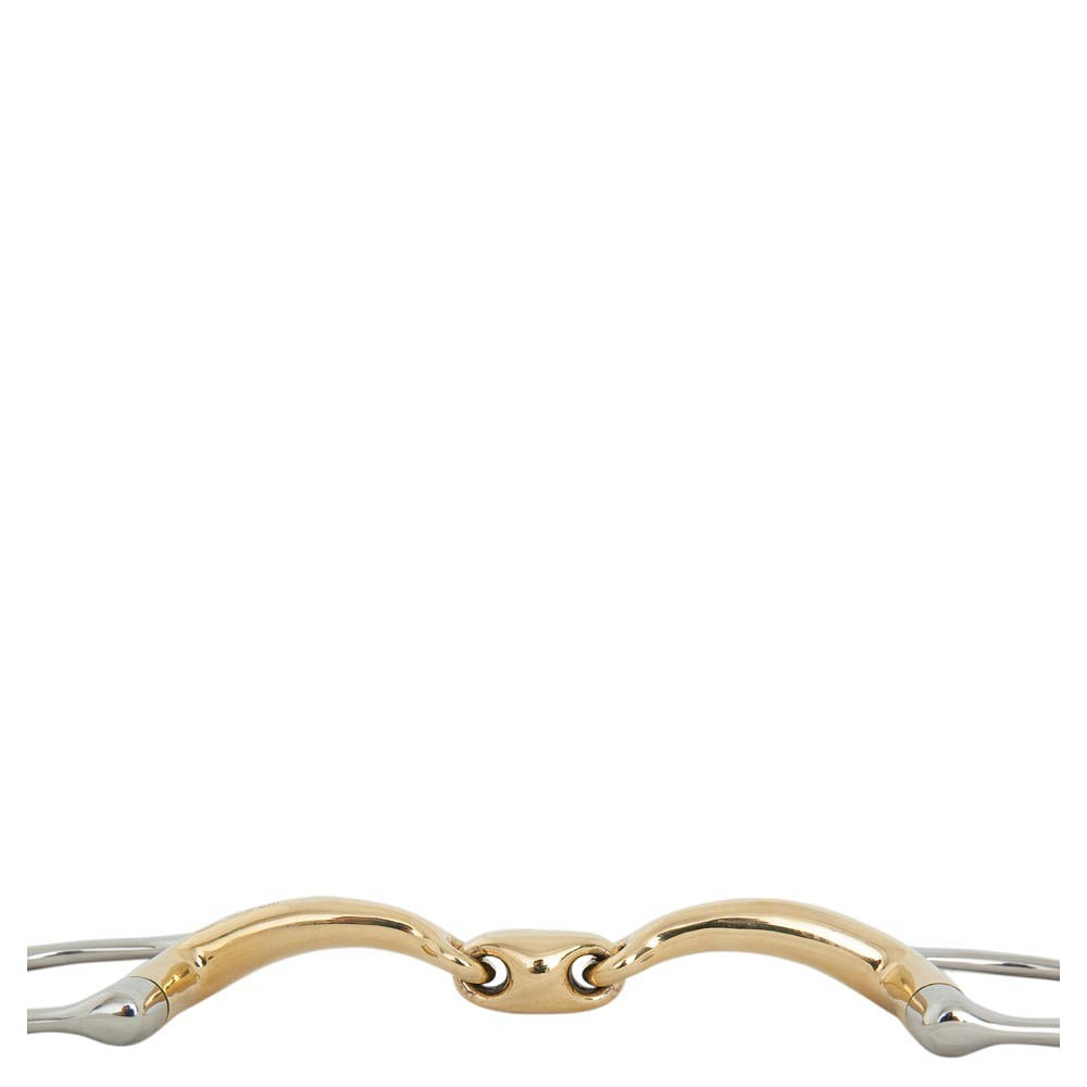 D-Ringgebiss soft contact doppelt gebr. 14 mm