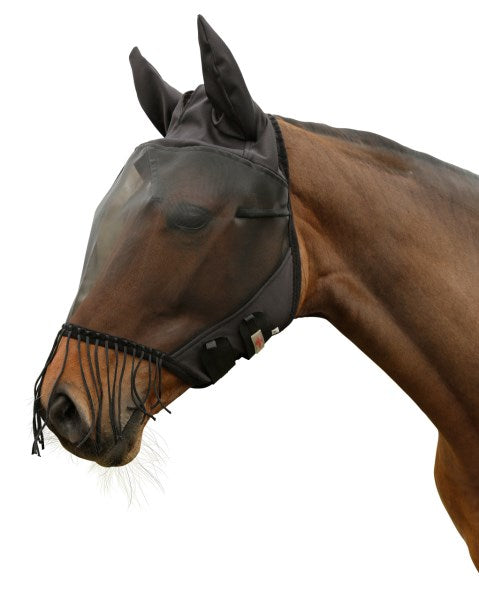 Fliegenmaske mit Nüsternkordel