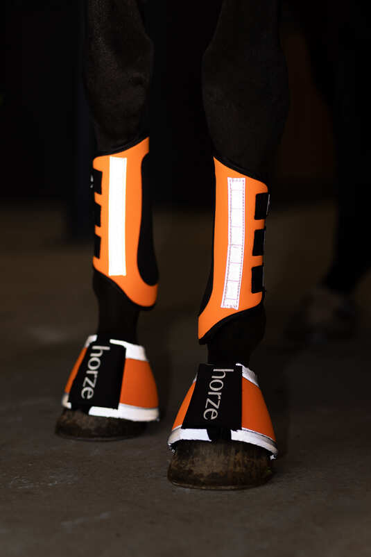 Gamaschen orange reflektierend