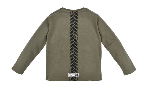 Langarmshirt Kinder Achtung Baustelle olive