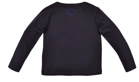 Langarmshirt Kinder Pferd graphitgrau