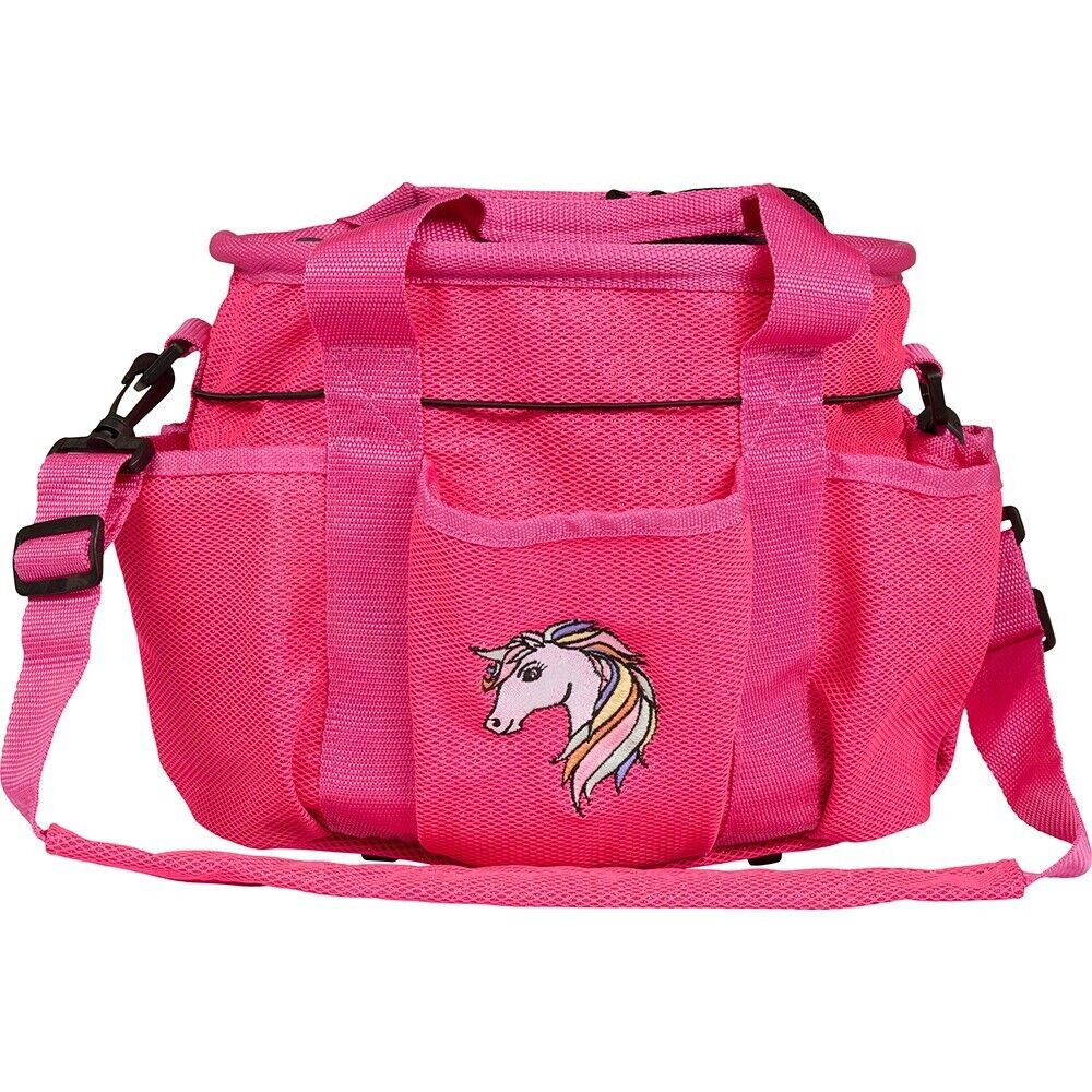 Glitzer Kinder Putztasche mit Einhorn pink