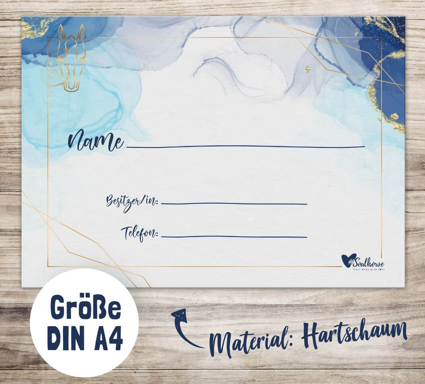 Boxenschild beschreibbar